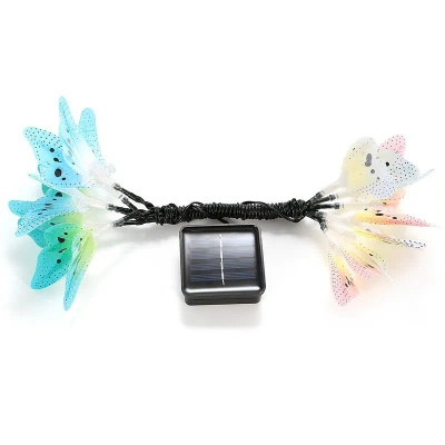Fresh Fab Finds 2 Pack Solar Powered String Lights 3.8m/12.48ft 12 Leds Butterfly Lights