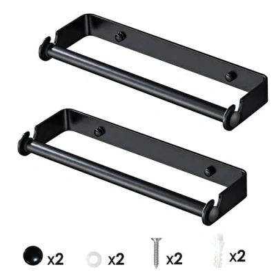 Fresh Fab Finds 2 Pack Wall Mounted Paper Towel Holder Under Cabinet Paper Towel Rack For Bathroom Kitchen Pantry Si