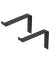 Fresh Fab Finds 2-pack Wall Mounted Shelf Brackets In Black