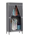 Fresh Fab Finds 2-tier Portable Garment Rack With Wheels In Gray