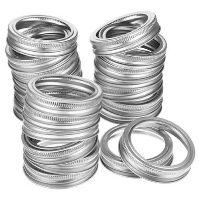 Fresh Fab Finds 24 Pcs Regular Mouth Canning Jar Metal Rings Split-type Jar Bands Replacement Fits For Ball Kerr Mas