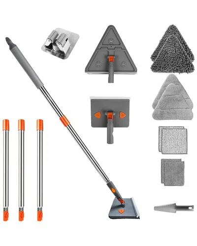Fresh Fab Finds 2-in-1 Extendable Baseboard Cleaner Mop In Gray