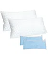 Fresh Fab Finds 2-pack Shredded Memory Foam Adjustable Pillows In White