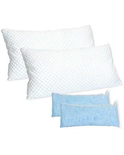 FRESH FAB FINDS FRESH FAB FINDS 2-PACK SHREDDED MEMORY FOAM ADJUSTABLE PILLOWS