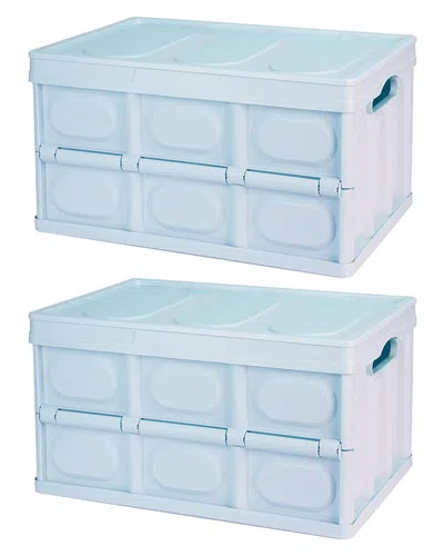 Fresh Fab Finds 2pc 56l Blue Storage Bins
