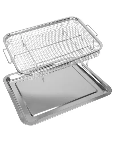 Fresh Fab Finds 2pc Air Fryer Basket Tray Set In Gray