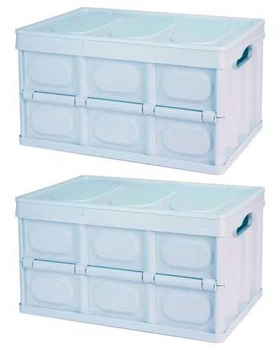 Fresh Fab Finds 2pc Blue 30l Collapsible Storage Bins