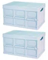 Fresh Fab Finds 2pc Blue 30l Collapsible Storage Bins