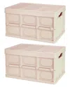 Fresh Fab Finds 2pc Khaki 30l Collapsible Storage Bins