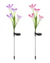 Fresh Fab Finds 2pc Solar Garden Lights Outdoor Lily Flower