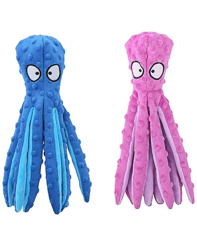 Fresh Fab Finds 2pc Squeaky Dog Toys: No Stuffing In Blue