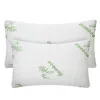 Fresh Fab Finds 2pcs Bamboo Memory Foam Pillow For Head Neck Support, Queen Size