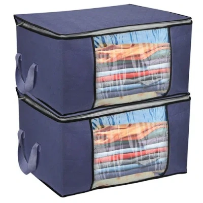 Fresh Fab Finds 2pcs Clothes Storage Bag 90l Large Capacity Foldable Closet Organizer
