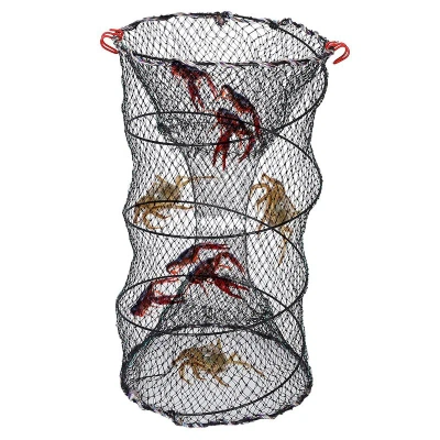 Fresh Fab Finds 2pcs Crab Trap Bait Nets Shrimp Prawn Crayfish Lobster Bait Fishing Pot Cage Basket 22x11.8in