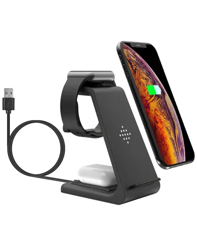 Fresh Fab Finds 3-in-1 Wireless Charger Dock In Black