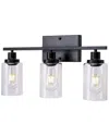 Fresh Fab Finds 3 Light Wall Sconce Lighting With Clear Glass Shade Bathroom Vanity Lamp Fixture Modern Mounted Ligh