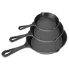 Fresh Fab Finds Newhome 3pc Pre-seasoned Cast Iron Skillet Set In Black