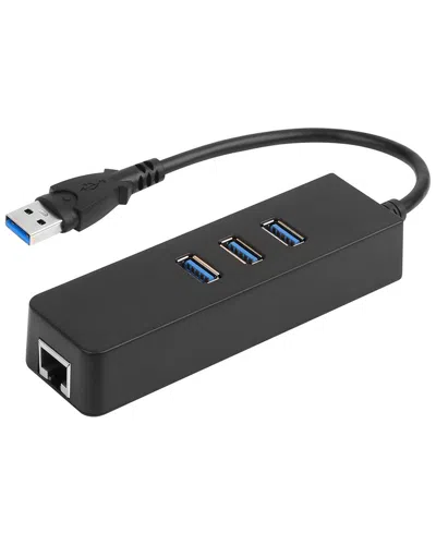Fresh Fab Finds 3-port Usb 3.0 Hub/adapter In Black