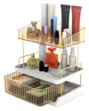 Fresh Fab Finds 3 Tier Champagne Makeup Organizer For Vanity