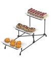 Fresh Fab Finds 3-tier Plastic Serving Tray Dessert Server With Platters
