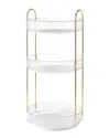 Fresh Fab Finds 3-tier Rotating Makeup Organizer In White