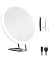 Fresh Fab Finds 30x Magnifying Mirror With 3 Color Lights In White