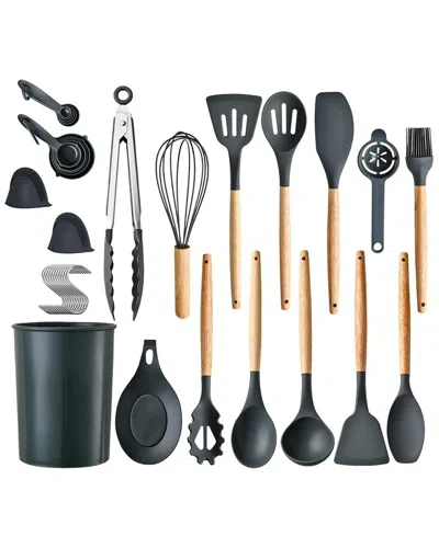 Fresh Fab Finds 35-piece Kitchen Cooking Utensils Set In Black