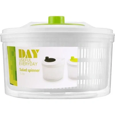 Fresh Fab Finds 3l/0.8gal Salad Spinner Fruit Vegetable Washer Lettuce Drainer Hand Cranking Vegetable Dryer With Li In White