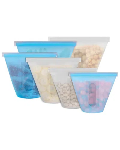 Fresh Fab Finds 3pc Silicone Food Storage Bags In Blue