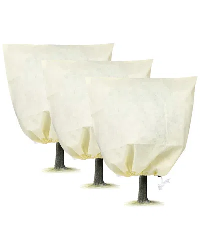 Fresh Fab Finds 3pc Winter Plant Cover Bags In White