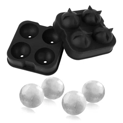 Fresh Fab Finds 4-ball Silicone Ice Mold In Black