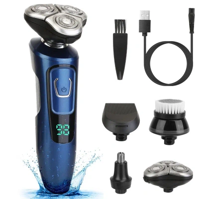 Fresh Fab Finds 4-in-1 Rechargeable Shaver Kit: Electric Razor, Head Beard Trimmer, Ipx7 Waterproof, Dry/wet Groomin