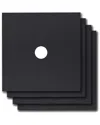 Fresh Fab Finds 4-pack Nonstick Burner Protector Liner In Black