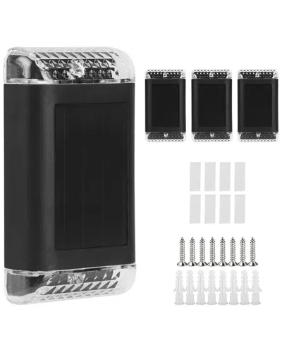Fresh Fab Finds 4 Pack Solar Powered Wall Sconce Light In Black