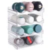 Fresh Fab Finds 4 Tier Bottle Storage - 12 Bottles Transparent Stackable Organizer