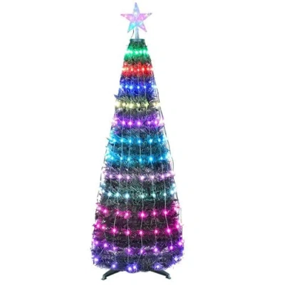 Fresh Fab Finds 4.9' 166pcs Led Lights Collapsible Christmas Tree Light With Remote App Control- Multi