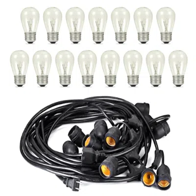 Fresh Fab Finds 48ft Outdoor String Light Waterproof Patio Lights Commercial