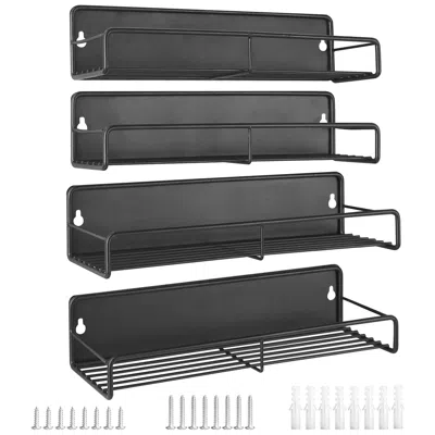 Fresh Fab Finds 4pack Magnetic Spice Rack Organizers In Black