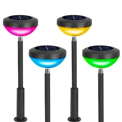 Fresh Fab Finds 4packs Solar Pathway Light Color Changing Garden Light Landscape Stake Ornamental Light For Yard Pat In Multi