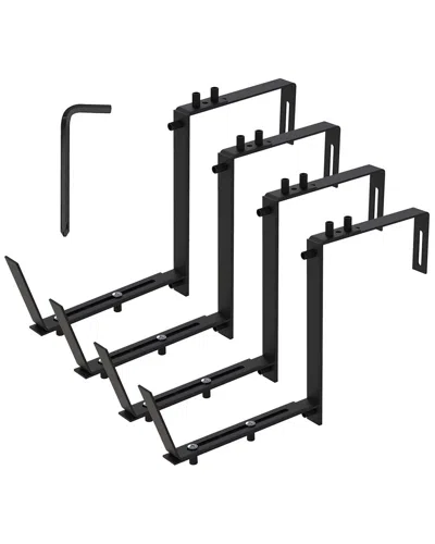 Fresh Fab Finds 4pc Adjustable Planter Box Brackets In Black