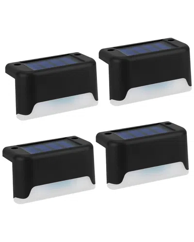 Fresh Fab Finds 4pc Solar Powered Led Step Lights In Black