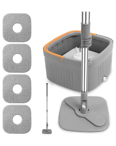 Fresh Fab Finds 4pc Square Microfiber Mop Pads In Gray