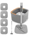 Fresh Fab Finds 4pc Square Microfiber Mop Pads In Gray