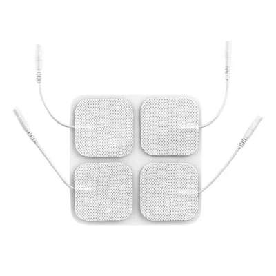 Fresh Fab Finds 4pcs Reusable Self Adhesive Replacement Electrode Pads For Tens/ems Unit Muscle Relieve Electrode Pa In White