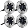 Fresh Fab Finds 4pcs Solar Ground Light Outdoor Ip65 Waterproof In-ground Lamp