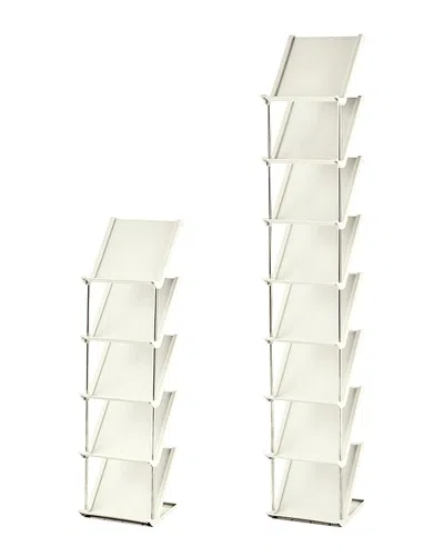 Fresh Fab Finds 5-tier Vertical Shoe Rack In Beige