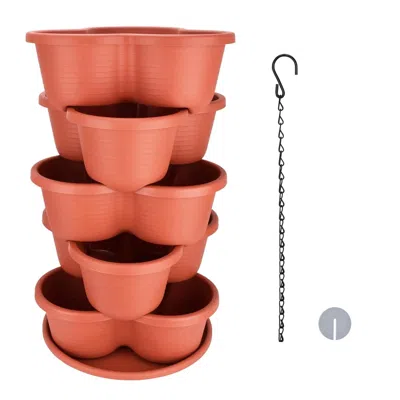 Fresh Fab Finds 5 Tier Vertical Stackable Planter Garden Tower Pots