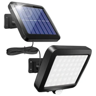 Fresh Fab Finds 56 Leds Outdoor Solar Security Light Flood Light Wall Solar Lamp Motion Sensor Solar Light Led Garde In Black