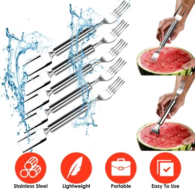 FRESH FAB FINDS 5PCS 2 IN 1 WATERMELON CUTTER SLICER FORK KNIFE