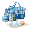 FRESH FAB FINDS 5PCS BABY NAPPY DIAPER BAGS SET MUMMY DIAPER SHOULDER BAGS WITH NAPPY CHANGING PAD INSULATED POCKETS